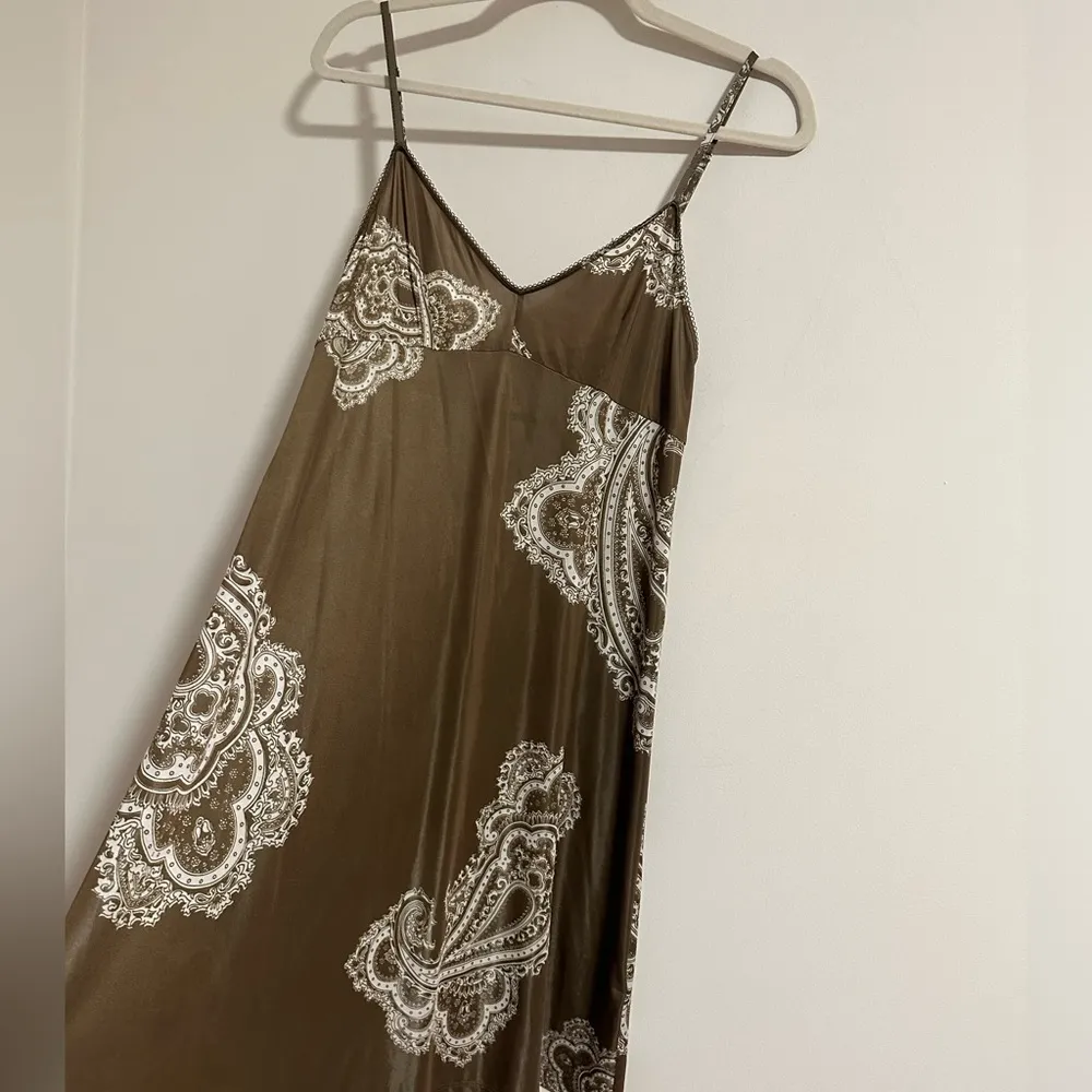 ZIMMERMANN authentic printed paisley adjustable strap slip dress nightgown satin - Image 3