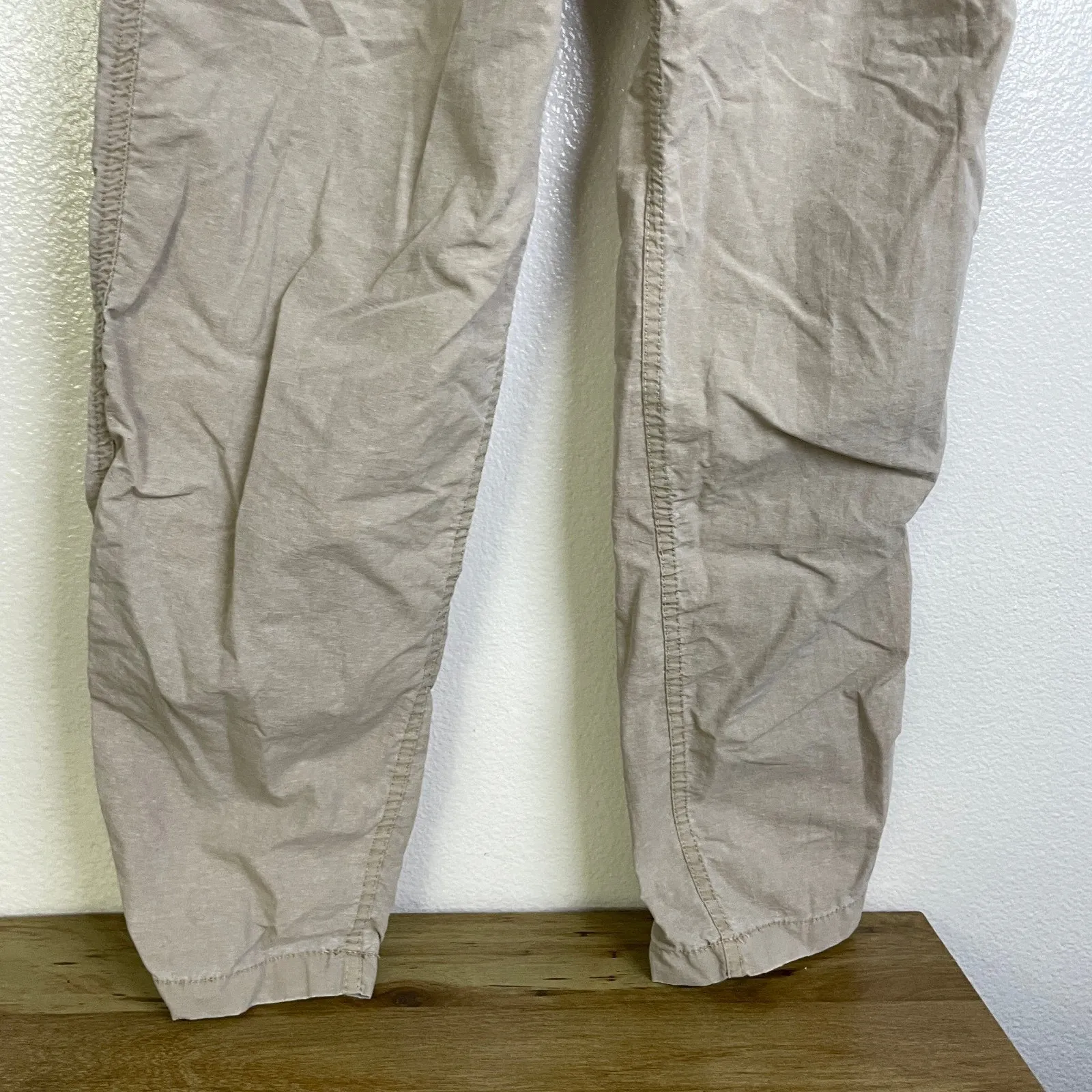 Vtg Gramicci Belted Hiking Pants Womens Beige Black Elastic Lightweight 26x31.5 Tan Size undefined - Image 6