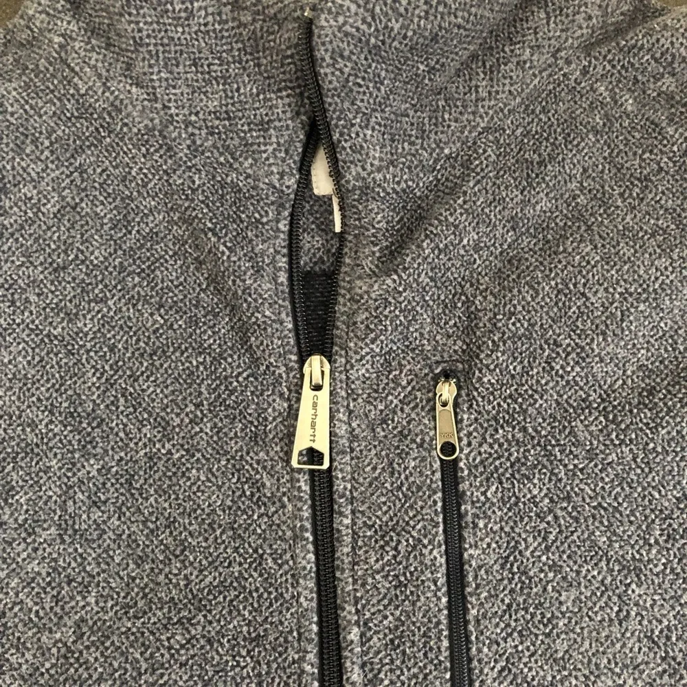 Tweed Full Zip Kentwood Sweater Vest Blue Pockets Size XL Unlined Cozy - Image 3