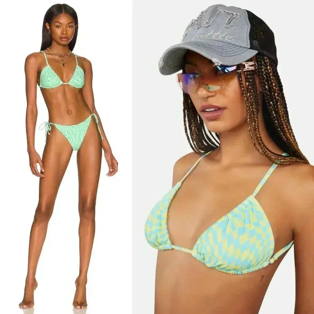 Free People IT'S NOW COOL The Gathered Tri Top & Tie Top Size Medium NWOT $80 - Image 9