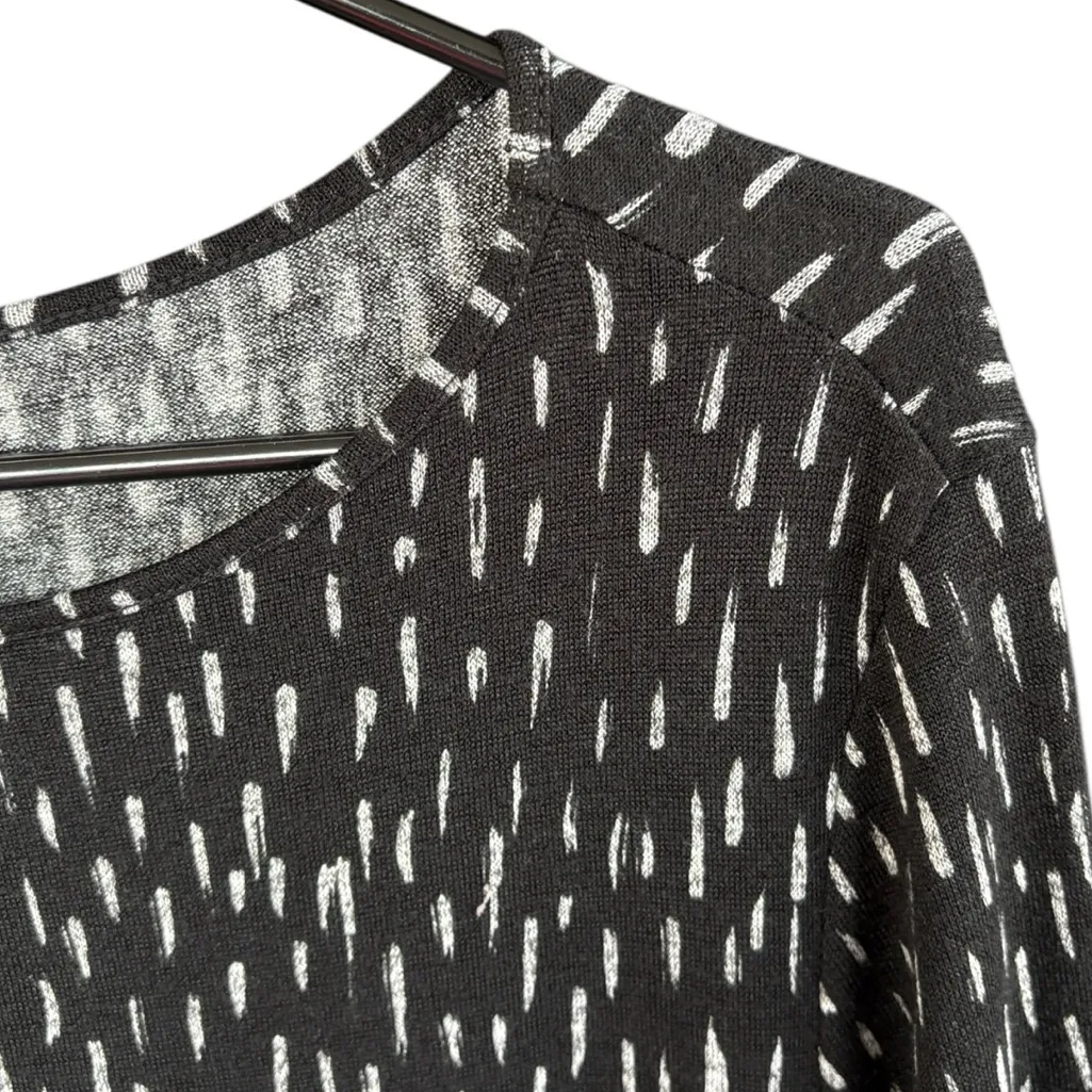 Like New Clara Sun Woo Black Brushstroke Knit Tunic Dress Size Medium - Image 5