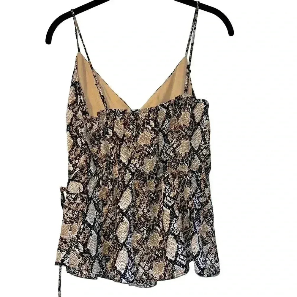Nine Britton Snakeskin Sleeveless‎ Summer Blouse Size S B46 - Image 2