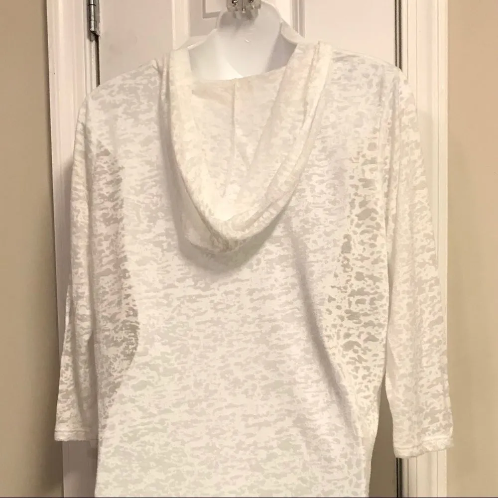 Swimsuit Cover Up Lace Hooded Swimwear Ivory Medium - Image 12