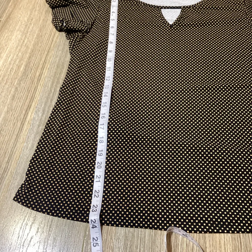 Adrianna‎ Papell Black & Yellow Polka Dot Blouse – Women’s Size M – Pre-Owned - Image 7