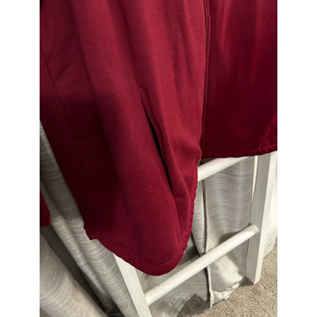 Women's Croft & Barrow Red Full Zip Jacket 3X - Image 7