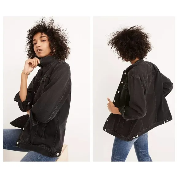 Madewell The Oversized Jean Jacket in Lunar Wash (S) - Image 2