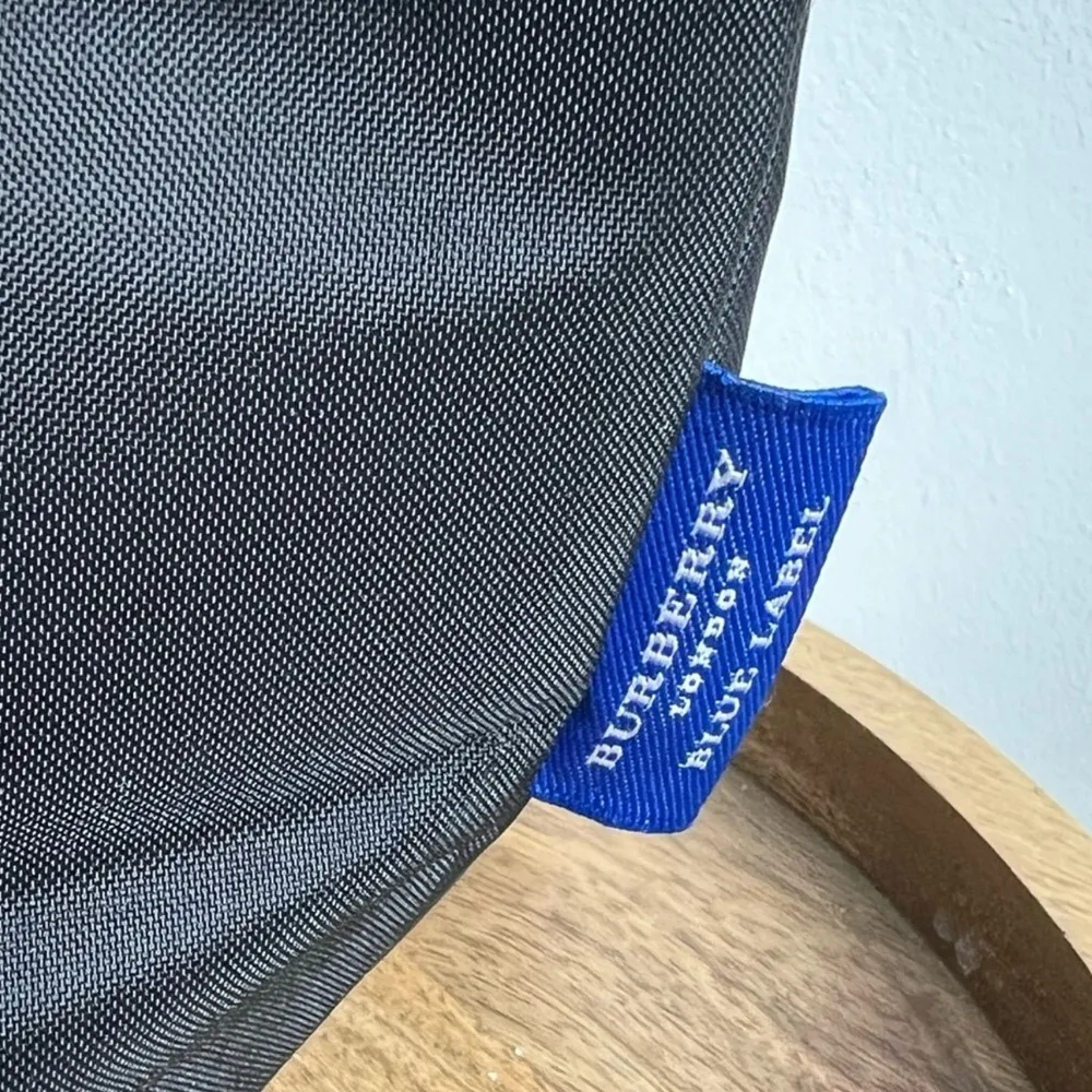 Burberry Blue Label Nova Check Mini Tote Black Nylon - Image 7