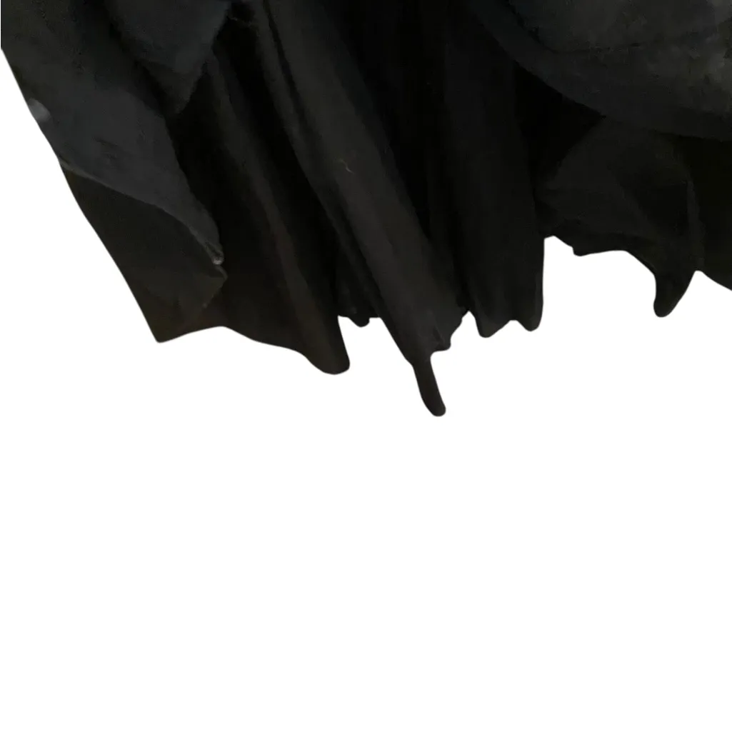 Grace Elements Black A-Line Cotton Midi Skirt Whimsigoth Fall Witchy Art Teacher - Image 9