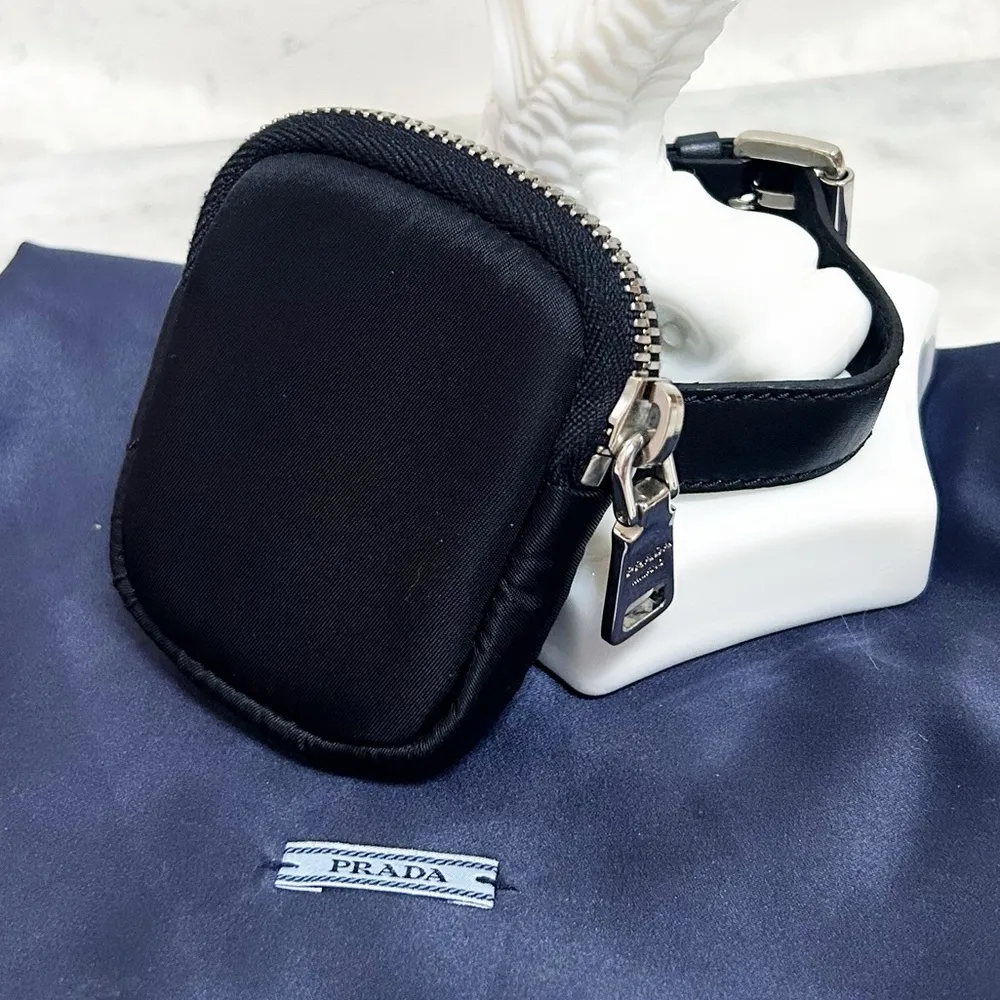Authentic Prada Black Tessuto Mini Ankle Pouch / Bag - Image 4