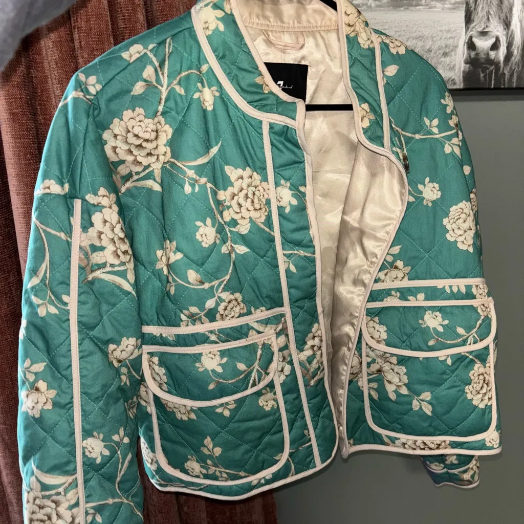 7 for all mankind Quilted Cropped Jacket - Image 2