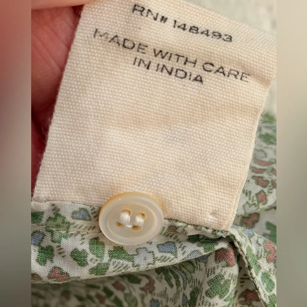 DÔEN Opal dress with a green and red floral print bohemian dress , romantic Size XS - Image 13