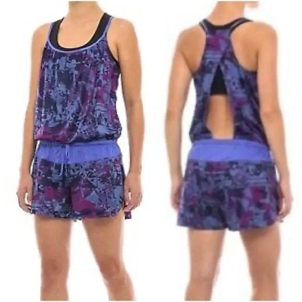 The North Face Runagade Open Back Onesie - Blue/Purple‎ - Size Medium - EUC - Image 2