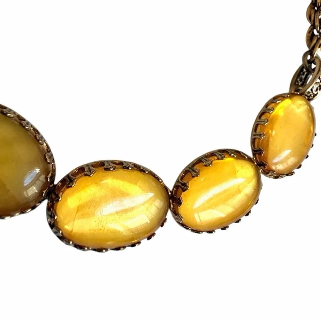 Monet Yellow Cabochon Toggle Necklace - Image 3