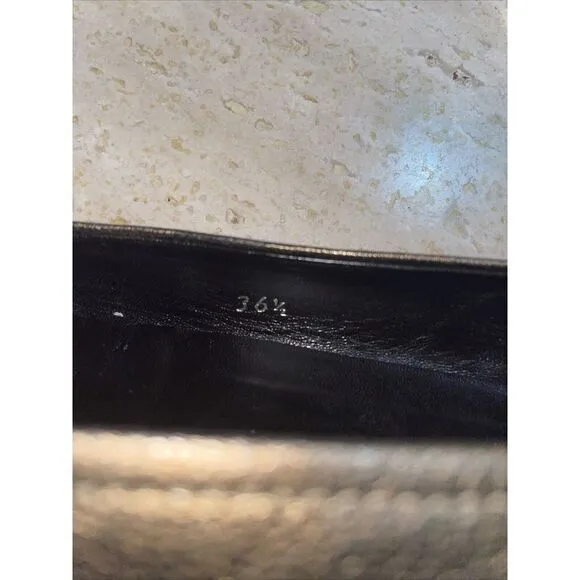 Prada Womens Loafers Flats Metallic Gold Size 36.5‎ - Image 9