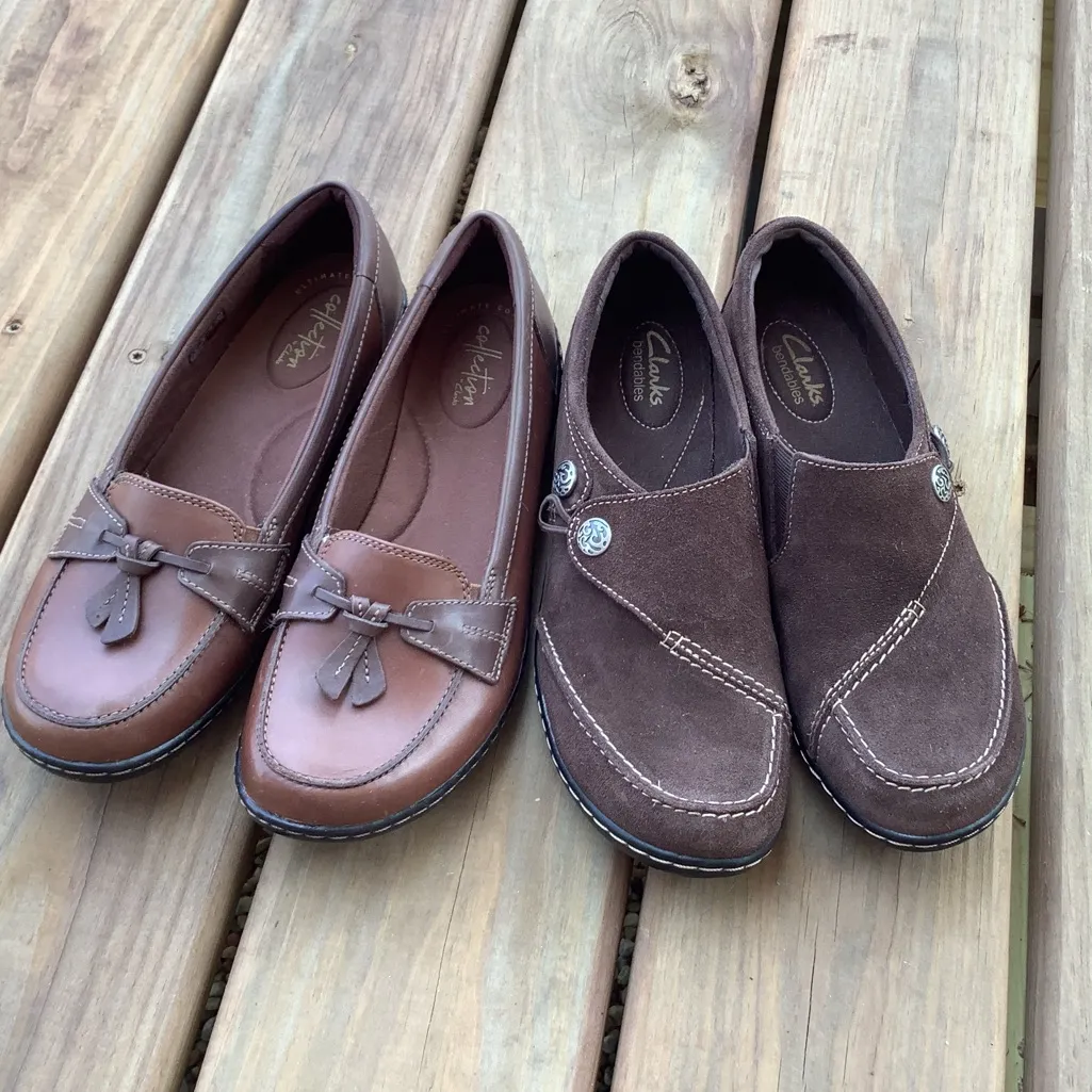 Ladies CLARKS suede leather loafers 🌼🌼🌼 - Image 11