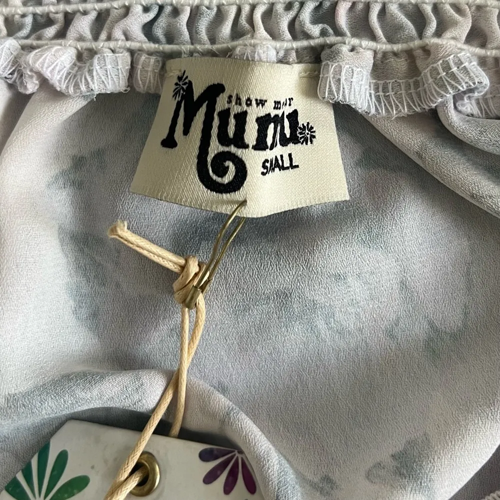 NWT Show Me Your Mumu Gigi Everlasting Rose Smocky Off The Shoulder Crop Top - Image 7