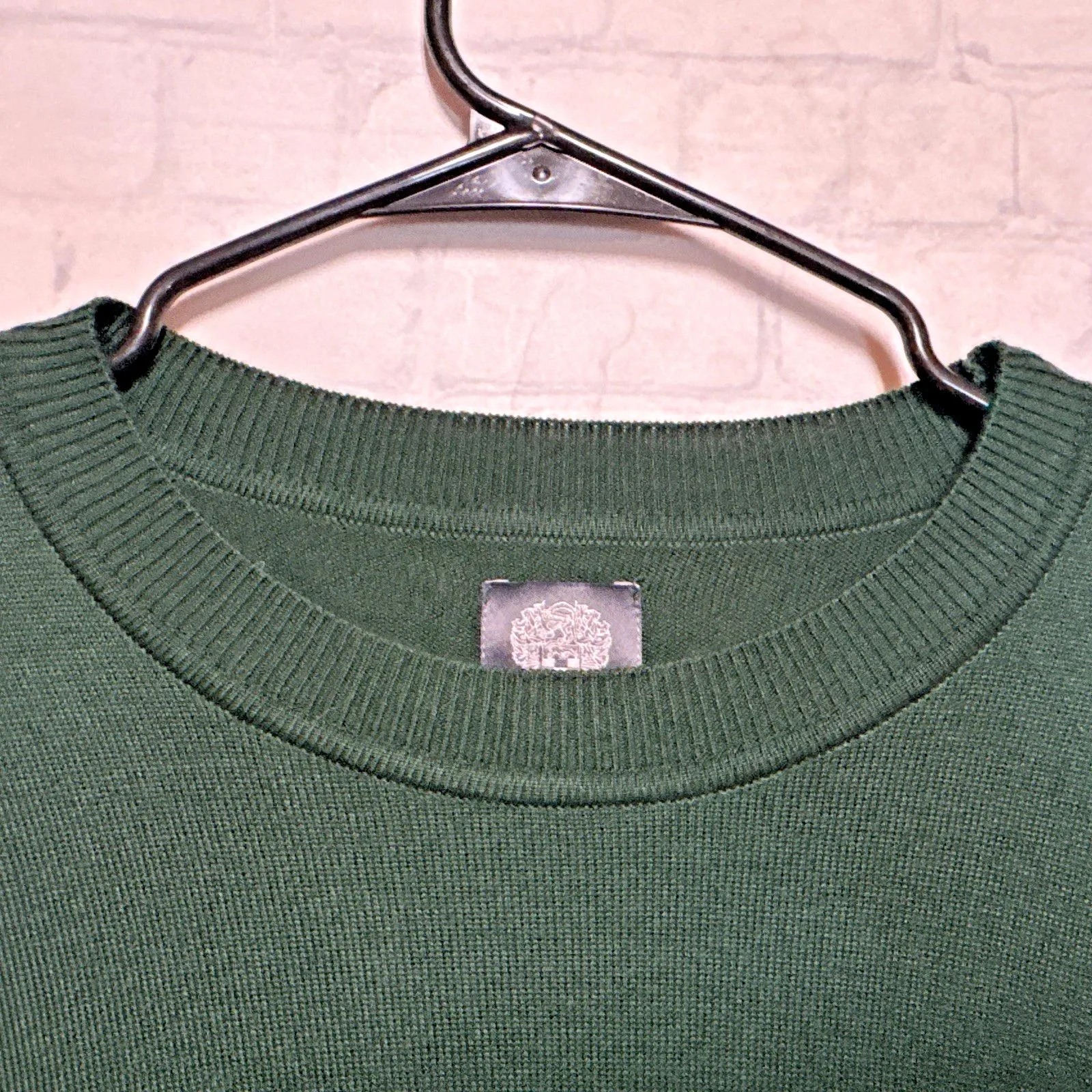 Vince Camuto Green Sweater Dress Balloon Sleeves Size L Stretch Knit Knee Long - Image 4