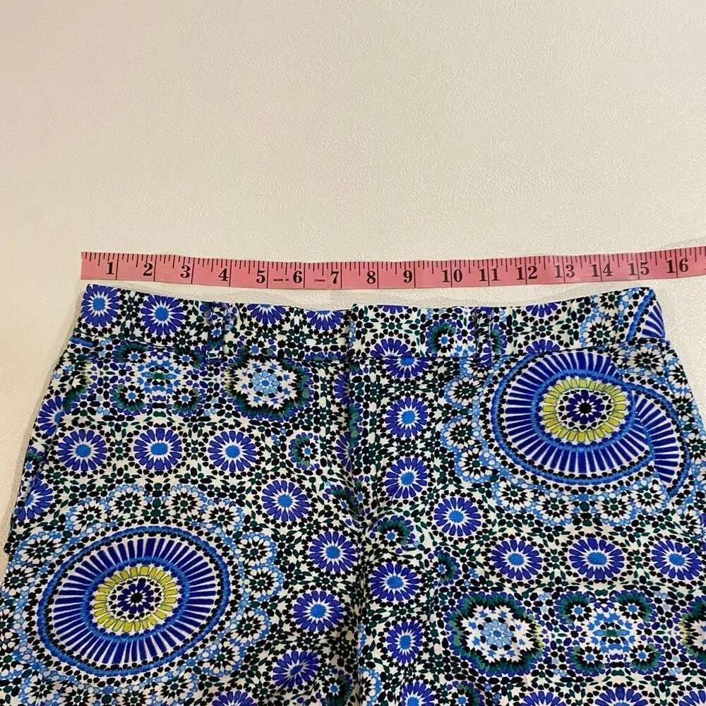 Banana Republic Blue Geometric Floral Print Shorts Women’s Size 0 Summer Dressy - Image 6