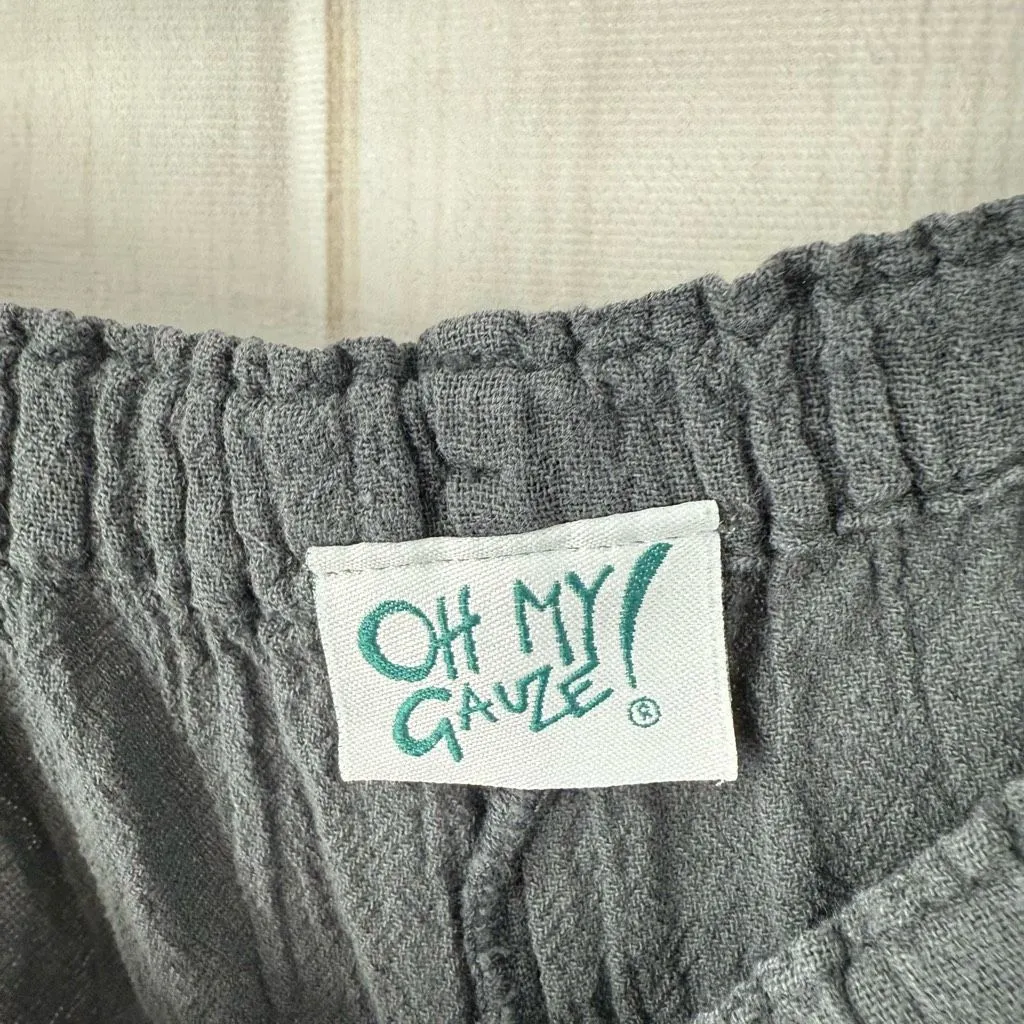 Oh My Gauze Women’s One Size Gray Lagenlook Pants Artsy Art to Wear - Image 2