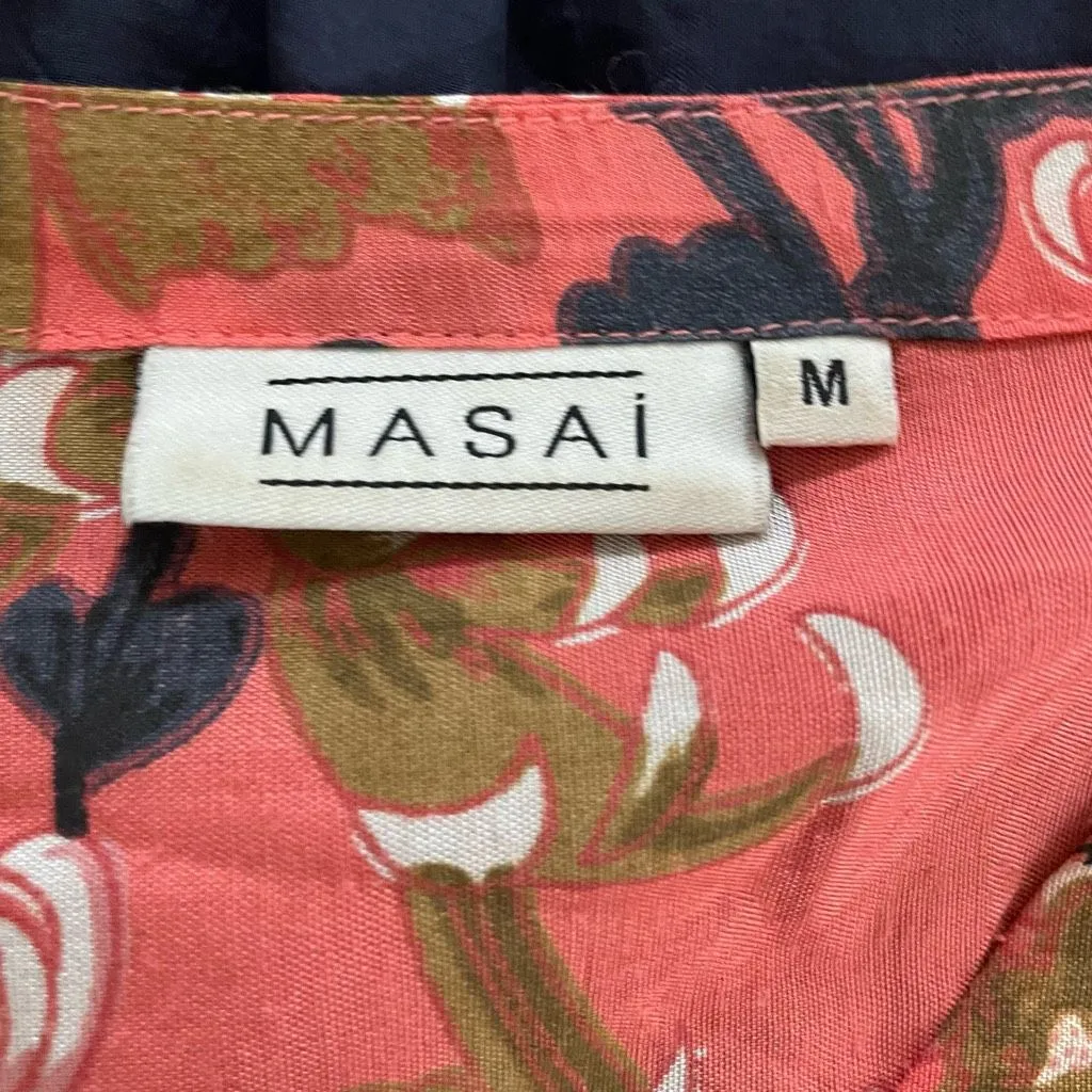 Masai Copenhagen Neiman Marcus Dafna Coral Blush Floral Top $130 M Orange Size M - Image 9