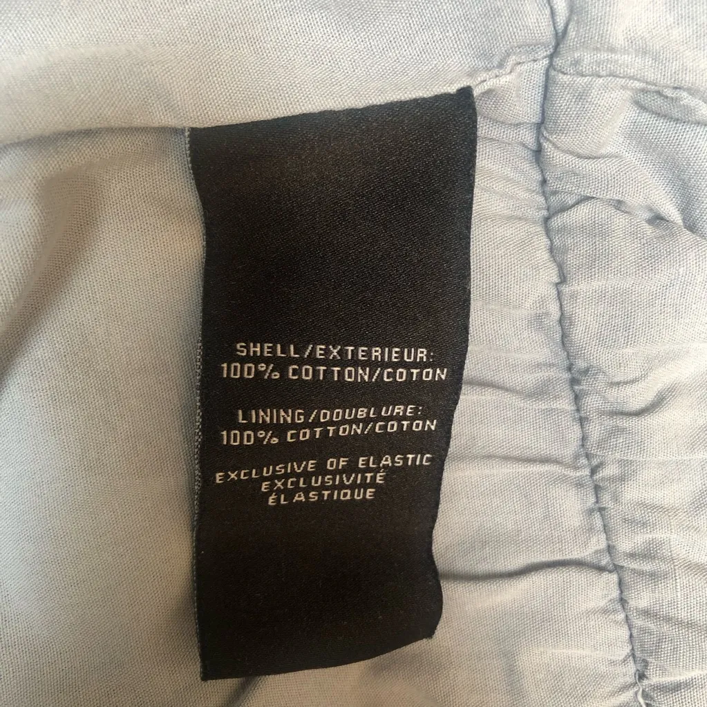 7 FOR ALL MANKIND Puff Sleeve Tie Back Denim Dress Size M - Image 7