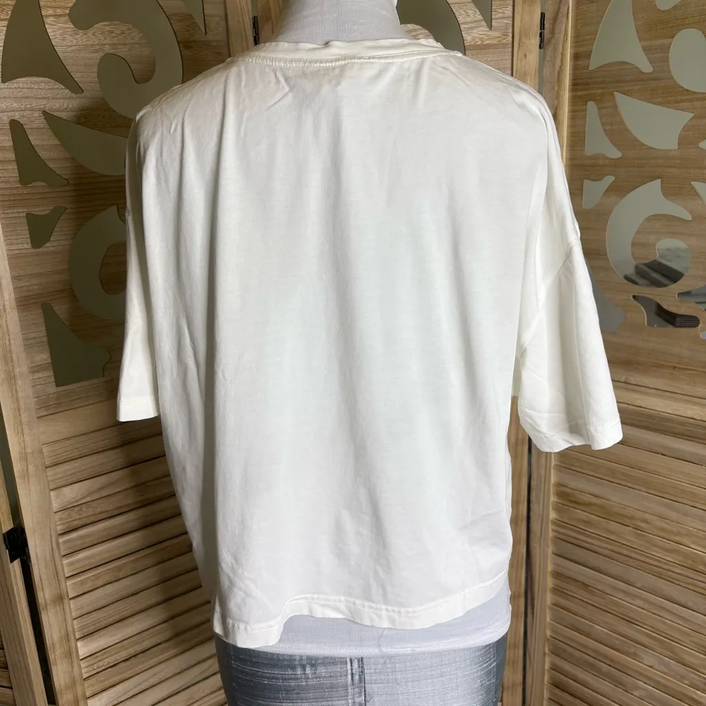 Bimba Y Lola IVORY EMBROIDERED LOGO T - Image 2