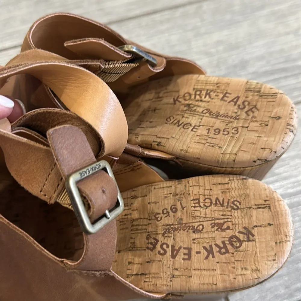 Darby Burnished Leather Platform Slingback Clogs New! - Image 8