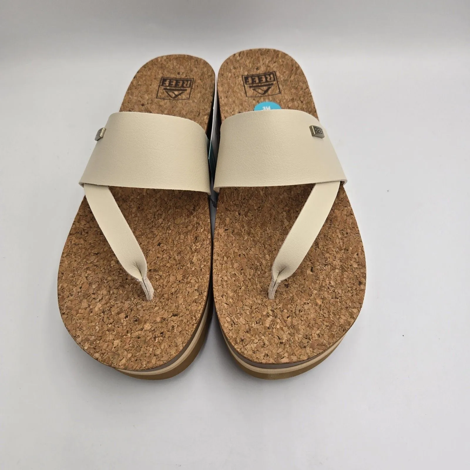 NEW Reef Cushion Sol Hi Platform Sandal Women's Size 9 Vintage Tan Vegan Leather - Image 6