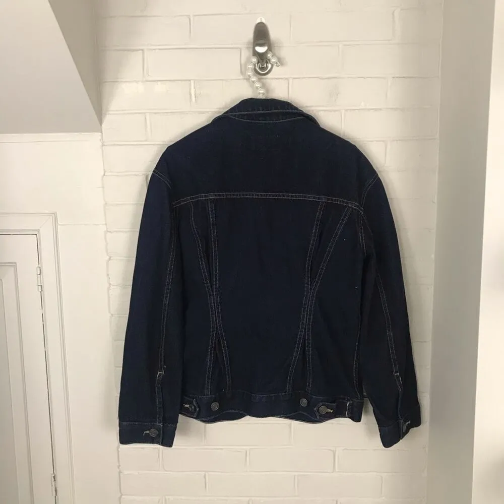 Current/Elliot The Corset Denim Trucker Jacket - Image 9