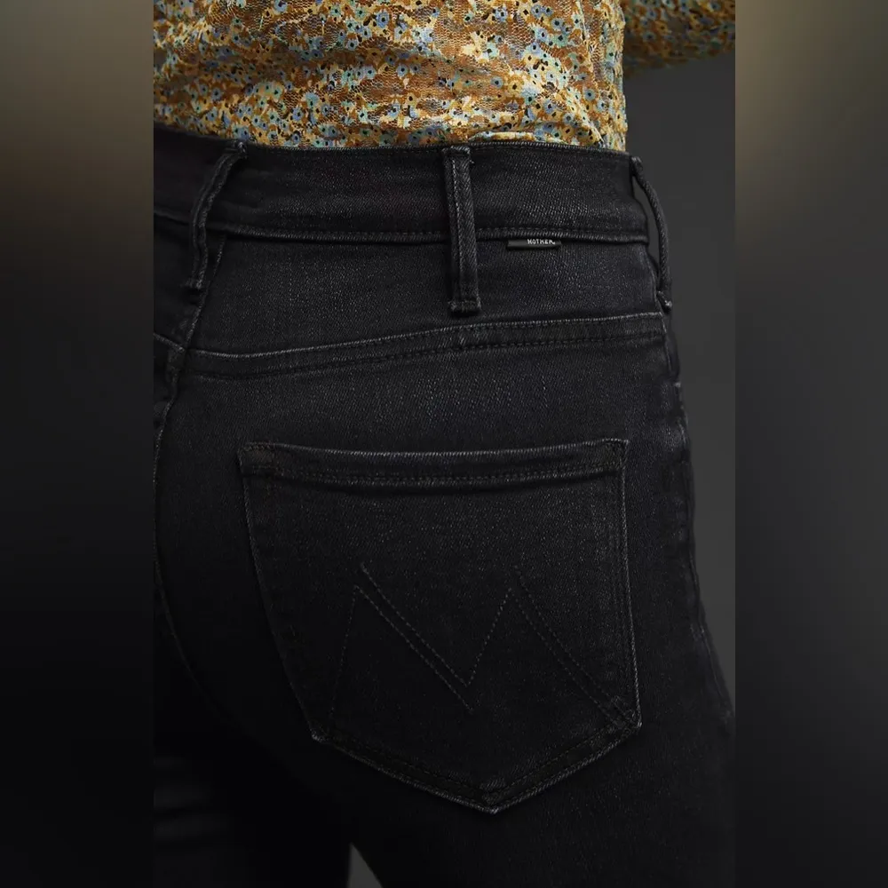 NWT MOTHER Denim Huster Ankle Fray in Encounters At Night Size 27 - Image 15