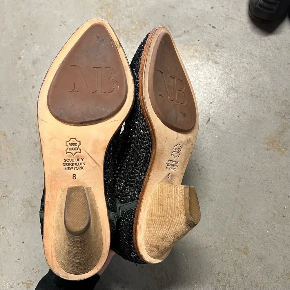 Matt Bernson Shoes Marlow Raffia Shoes/Shooties Black, Size 8 EUC - Image 6