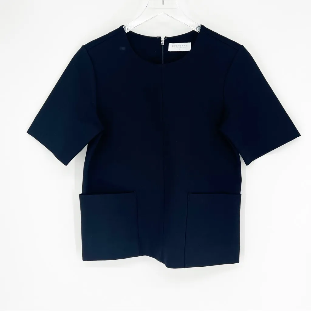 Everlane The Ponte Knit Pullover Top M Black‎ - Image 2