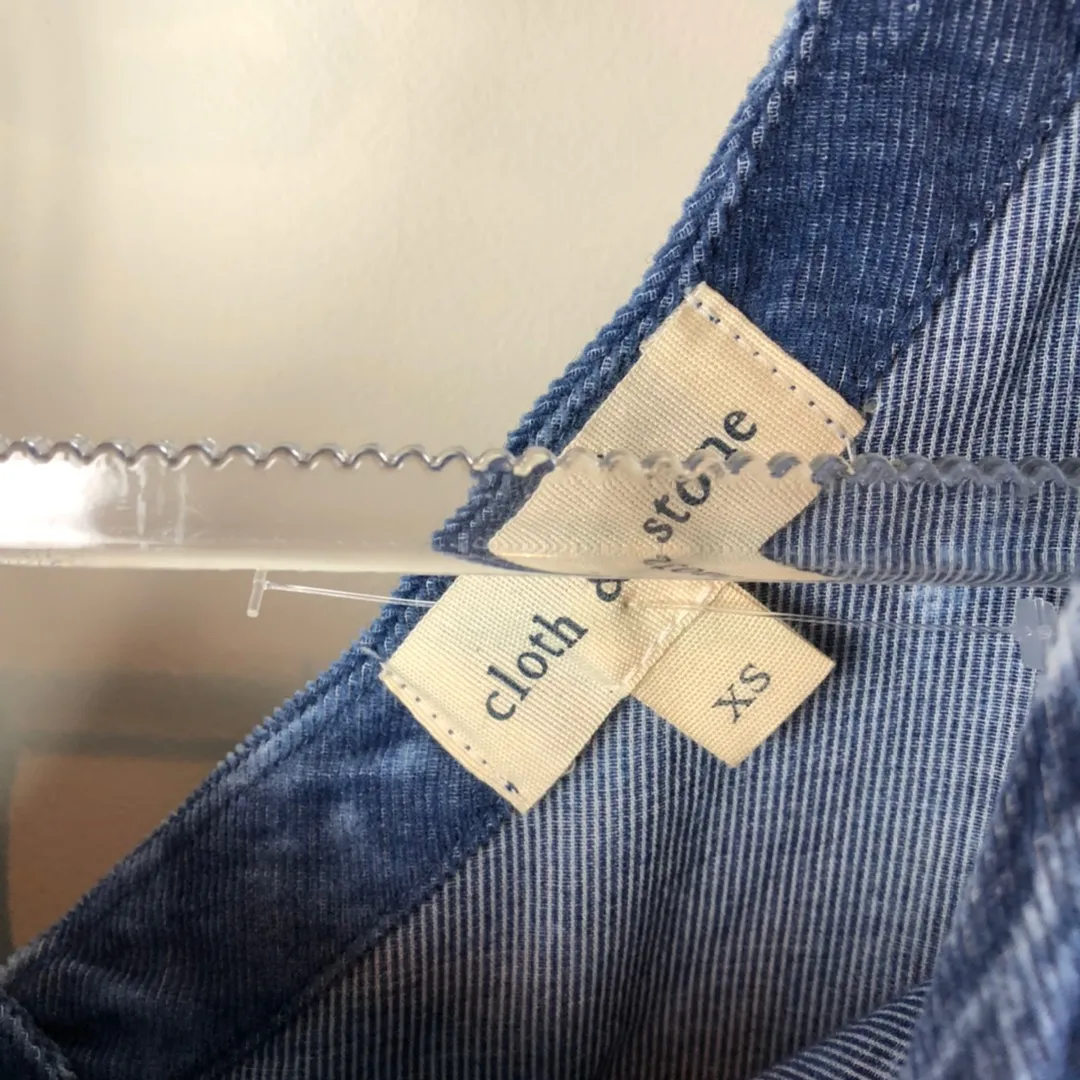 Blue Corduroy Velvet Top Long Sleeve - Image 7