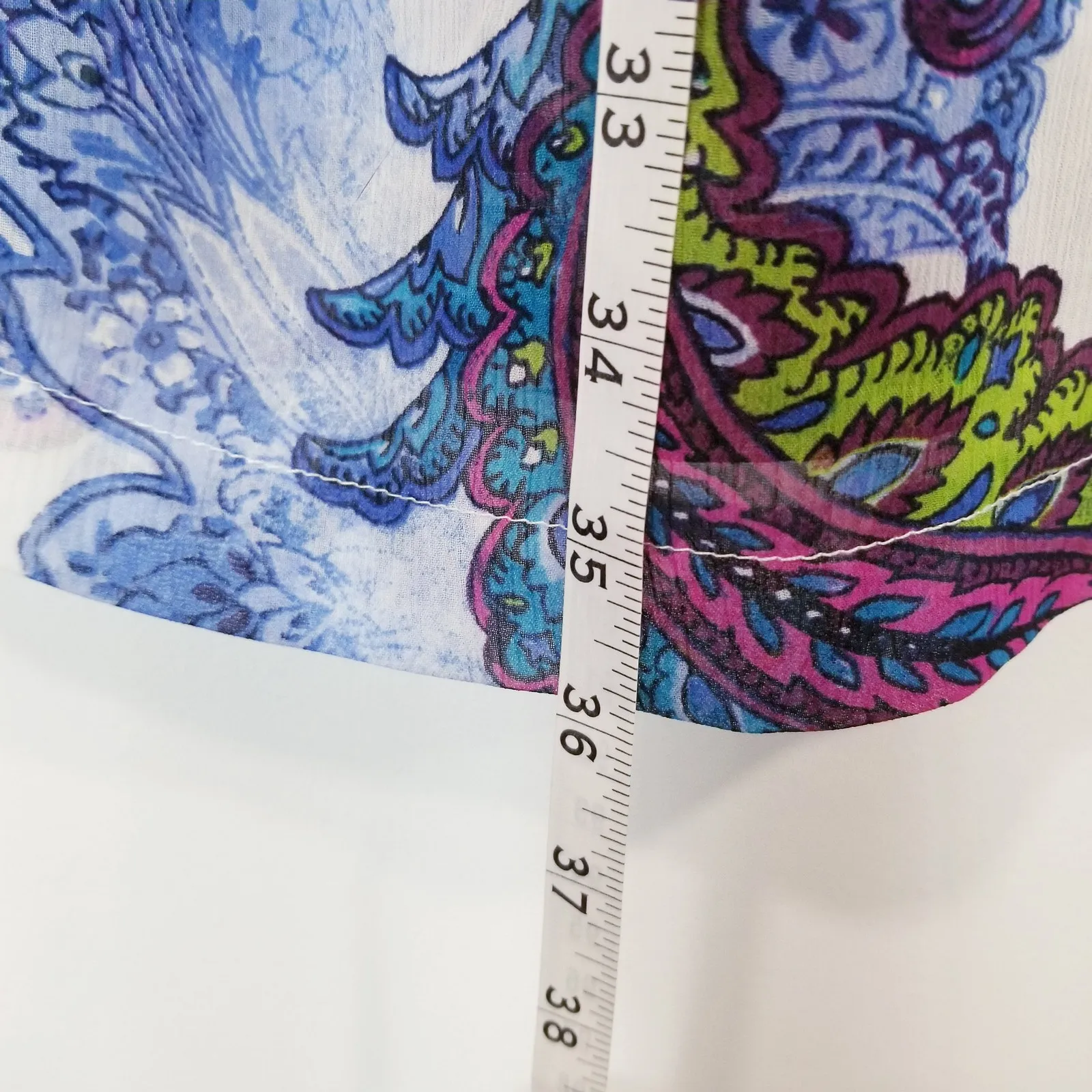 Tommy Bahama Women Blue Purple Paisley Print Swim Tunic Beach Cover Up - Image 6