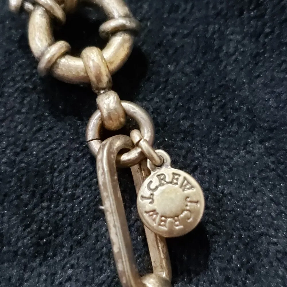 J.CREW Necklace Womens Multicolor Rhinestone Gold Tone Chain with Lobster Clasp Purple - Image 7