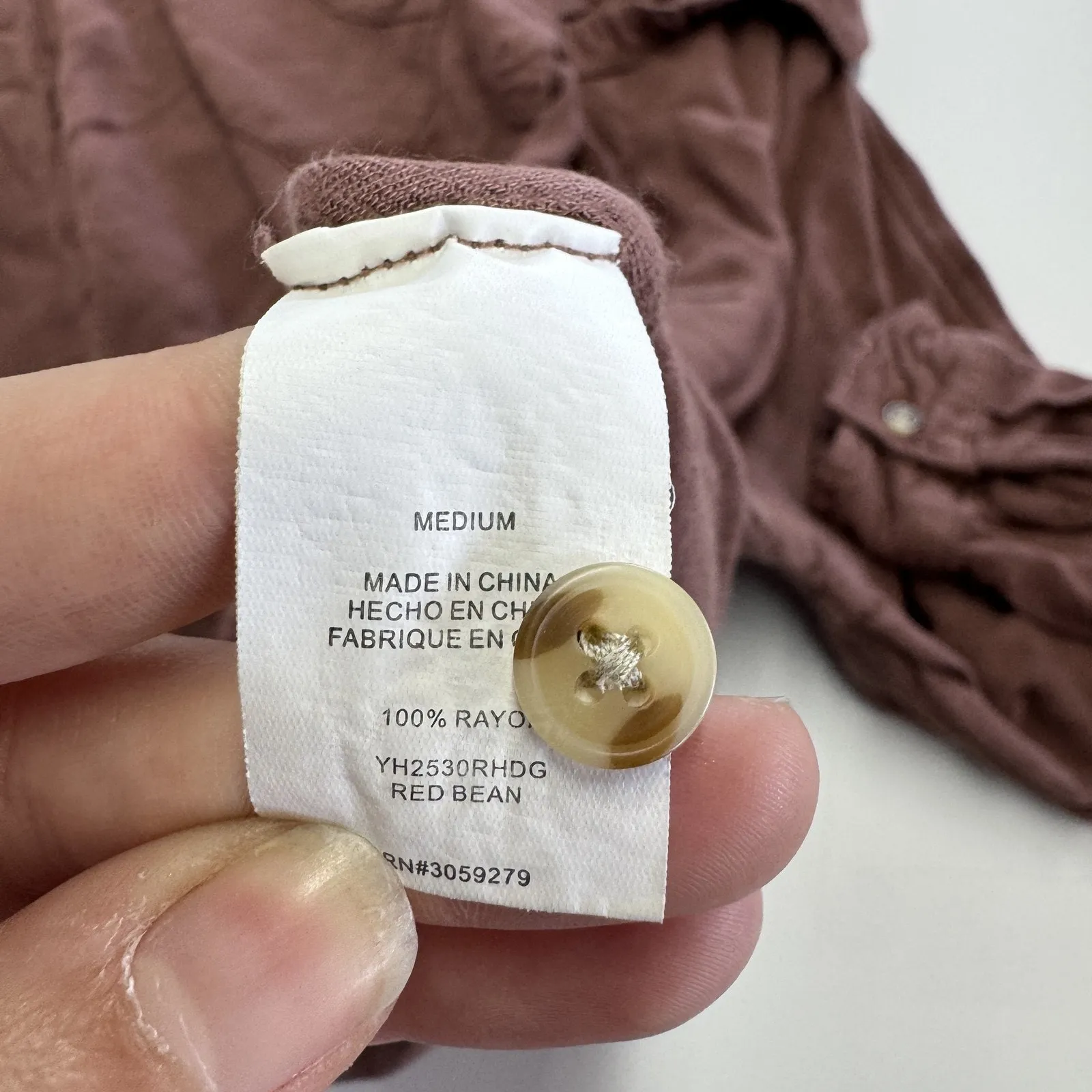 Thread and Supply‎ Shirt Womens Medium Red Orange Button Up Collared Casual Top - Image 4