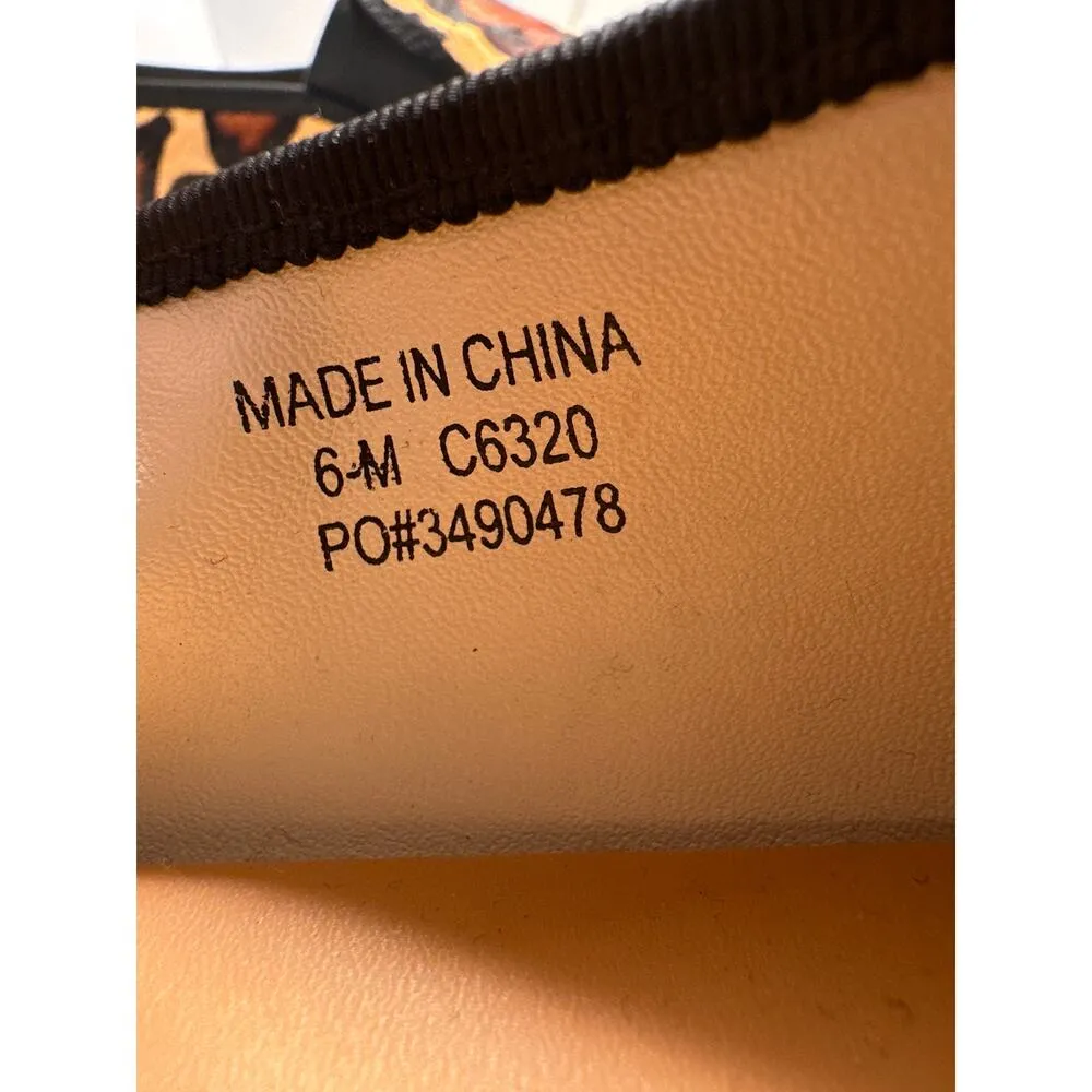 J Crew Women’s Leopard Print Calf Hair Slip On Casual Sneakers Shoes Size 6M - Image 5