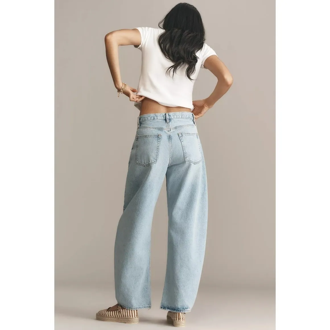 NWT Frame The Bubble Jeans‎ Size 32 High Rise Tapered Barrel Leg - Image 4