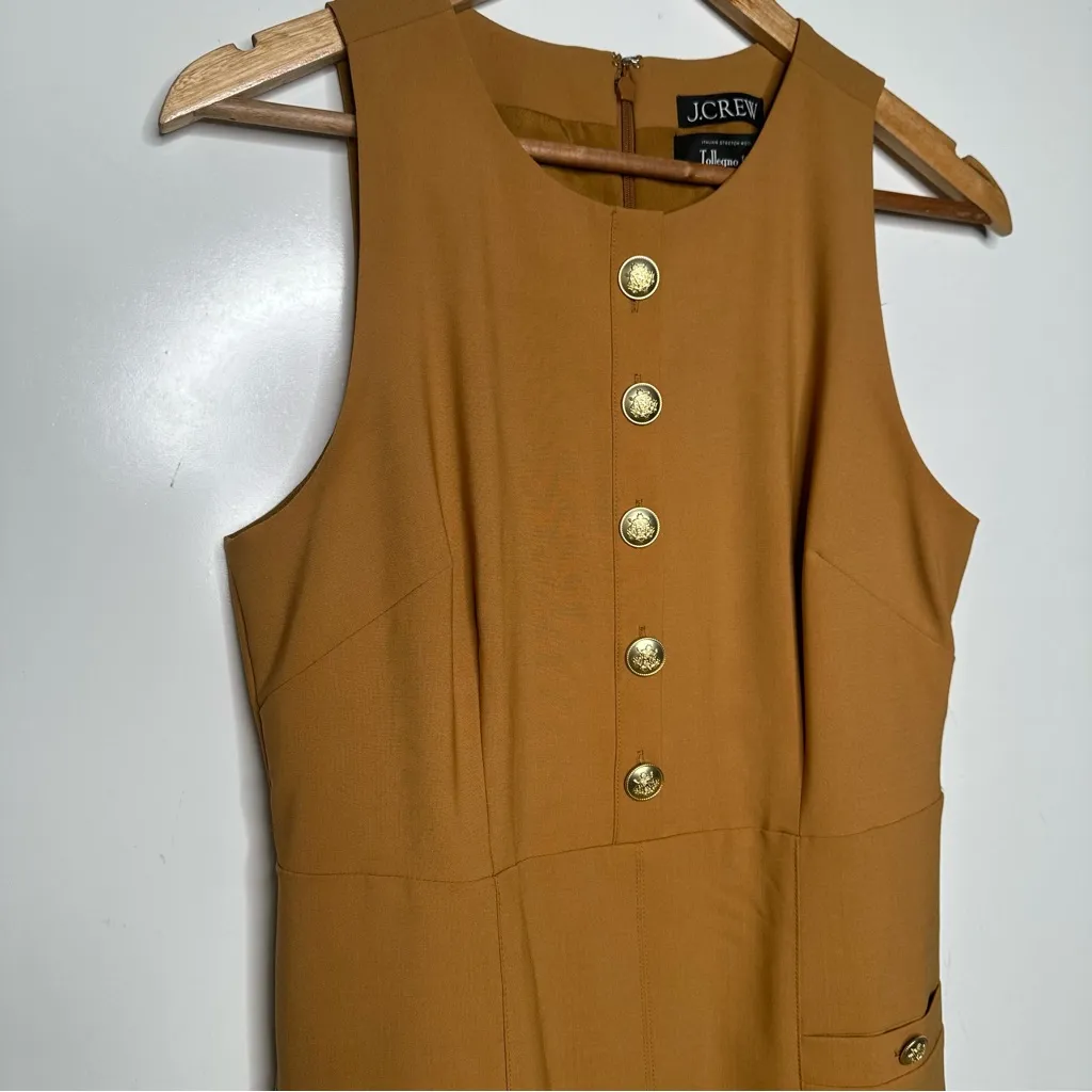 J. Crew Pleated Mini Dress in Tollegno 1900 Italian Bi-Stretch Wool Blend Size 6 - Image 6