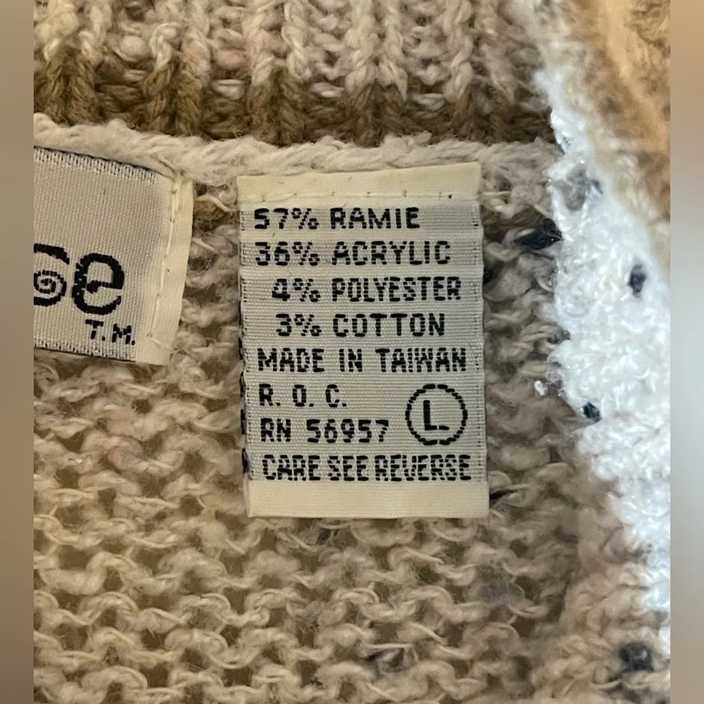 Vintage 90s Floral Knit Sweater by Patsy’s Place Cozy Cottagecore Vibes Size L Size L - Image 4