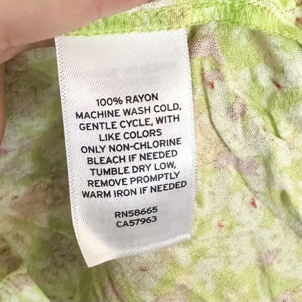 NWT BP by Nordstrom Floral Long Sleeve Dress in Green Hannah Kate - M - Image 5