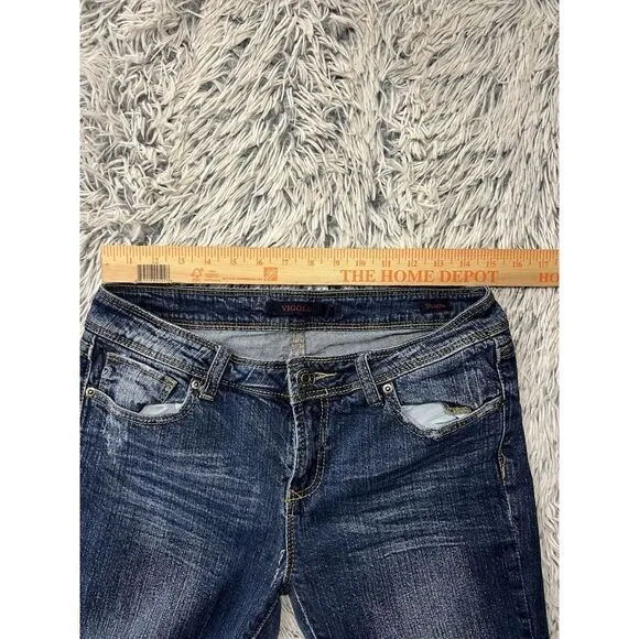 VIGOSS Straight Cut Jeans Women's Size 9 Blue Denim low Rise Pants Western Rodeo - Image 6