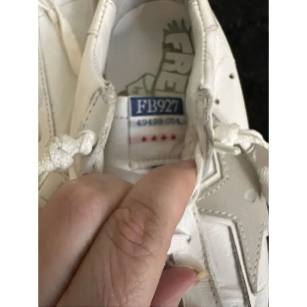 FREEBIRD BY STEVEN WHITE STAR SNEAKERS shoes  SZ 9 - Image 4