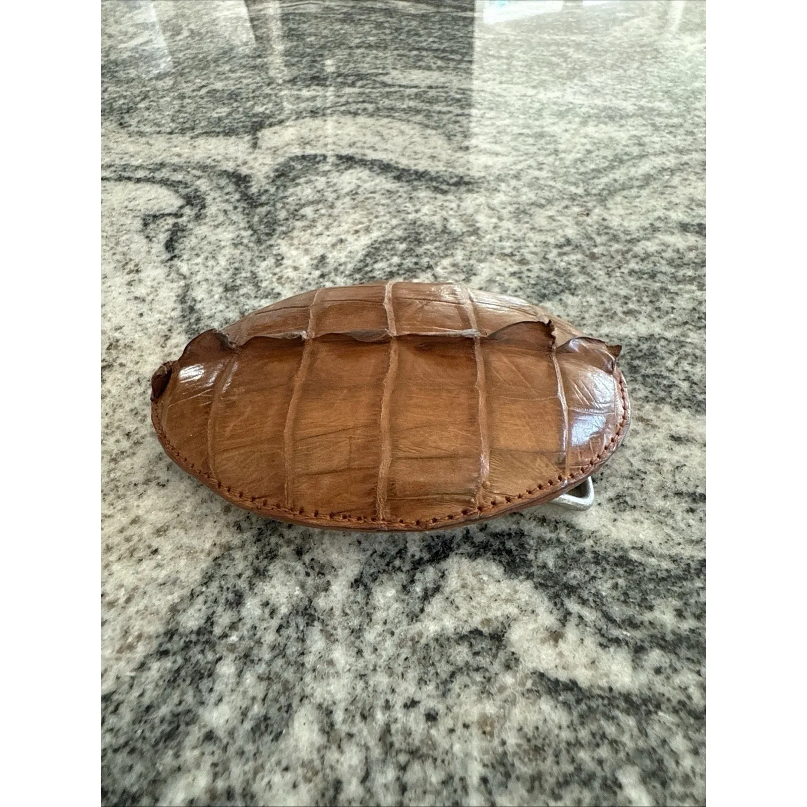 Crocodile Alligator Gator Louisiana Western‎ Cowboy Skin Vintage Belt Buckle Brown - Image 3