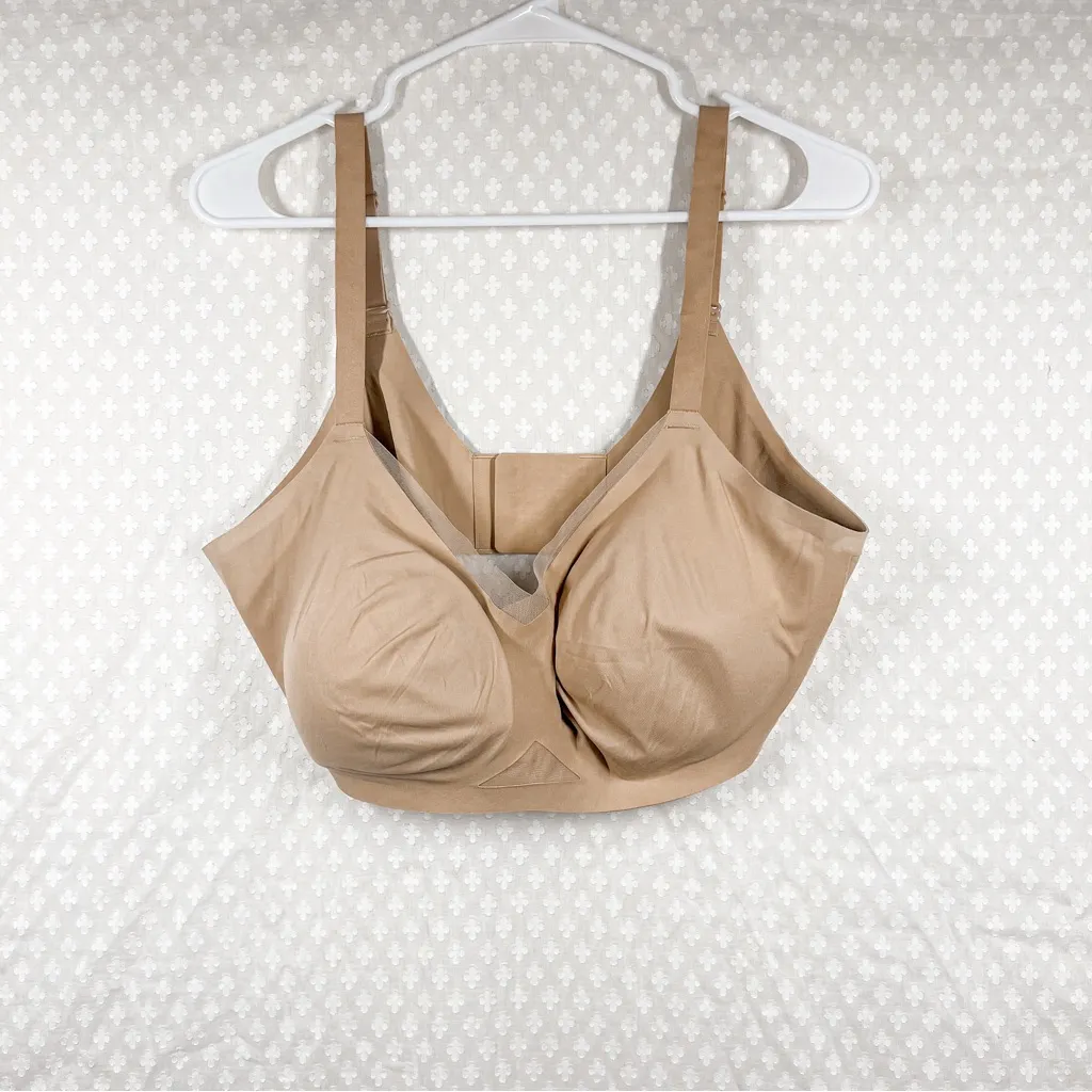 Honeylove Tan Nude Crossover Wireless‎ Bra Size 2X - Image 2