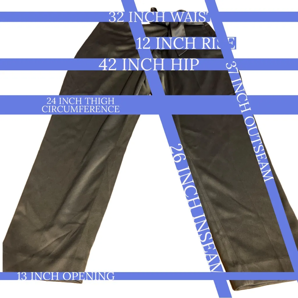WHITE HOUSE BLACK MARKET SILVER SATIN TAPER LEG DRESSY PANTS NWT (10) - Image 13