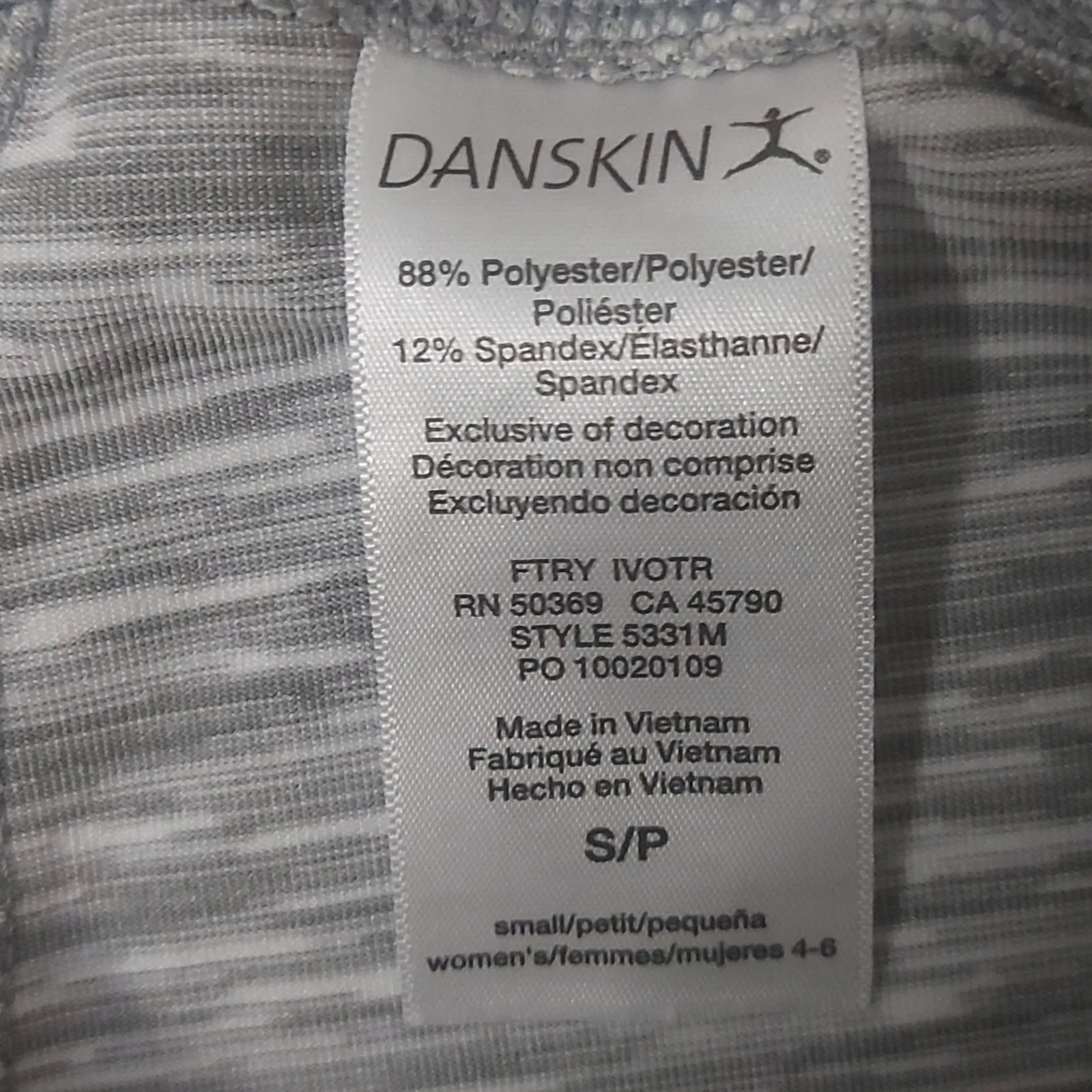 Danskin Grey/White Capri Legging S Exercise Athleisure Activewear Cozycore Comfy - Image 10