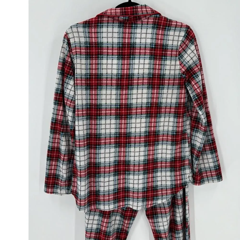 Lauren Ralph Lauren 2-Pc. Fleece Pajamas Set, Plaid, Size S holiday classic - Image 6