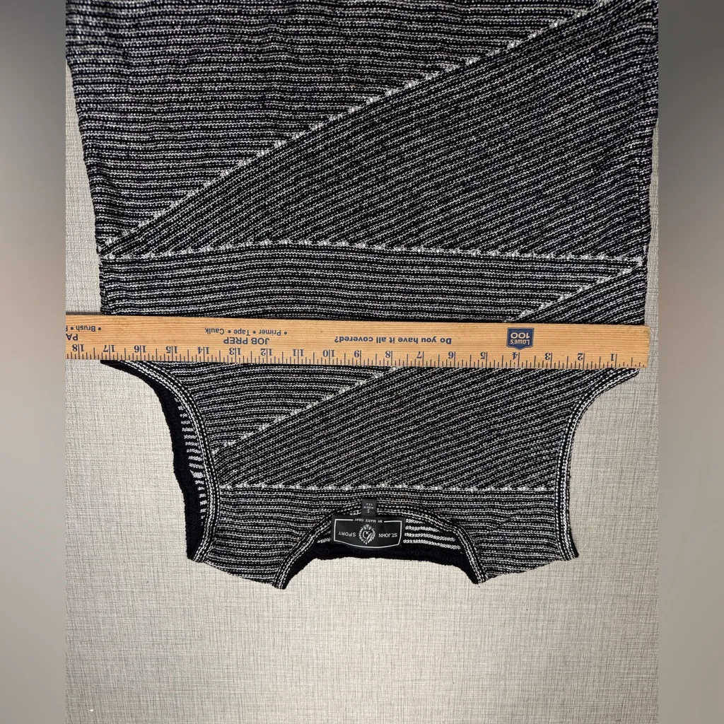 St. John SPORT KNIT Zip Front Sequins Cardigan & TANK TWin SET S P Marie Gray - Image 14