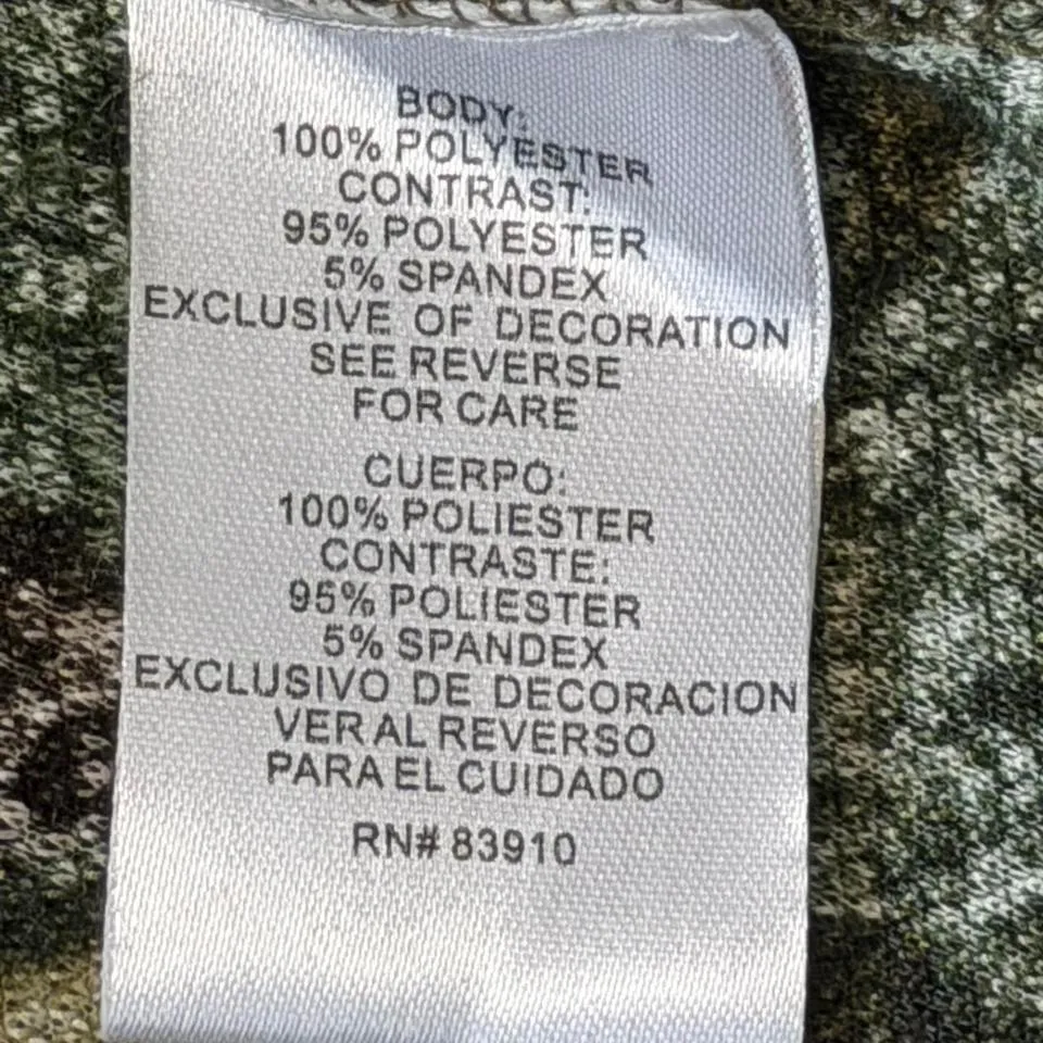 Fuzzy Camo‎ Pullover Sweatshirt Green Size 1X - Image 6